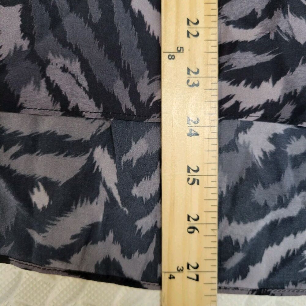 Allsaints Womens Blouse‎ Size XS Fayre Remix Top Gray Print Viscose Long Sleeve - Picture 14 of 15